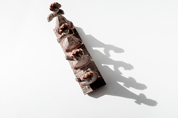 black and white photograph-begin woodcarving saints-our lady of sorrows